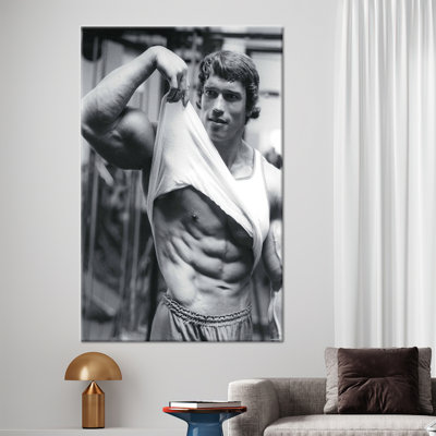 Arnold Schwarzenegger Motivational Sport Canvas - Cave Wall Decor Artwork