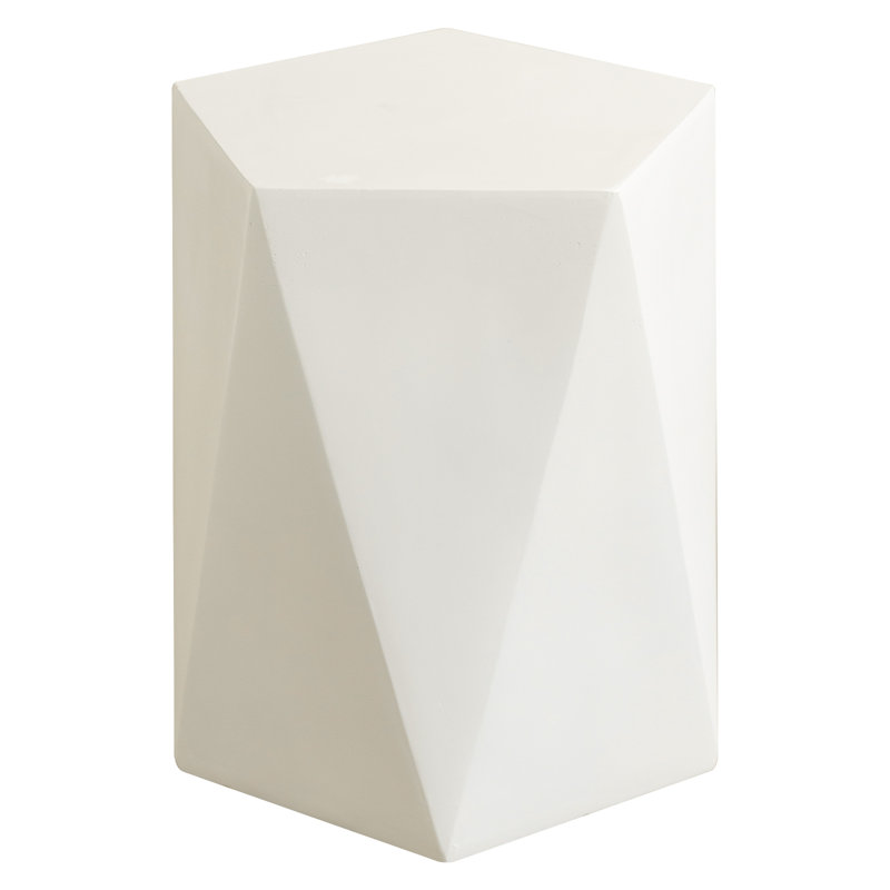 Table d'appoint en fibre de verre Nexigo, Blanc