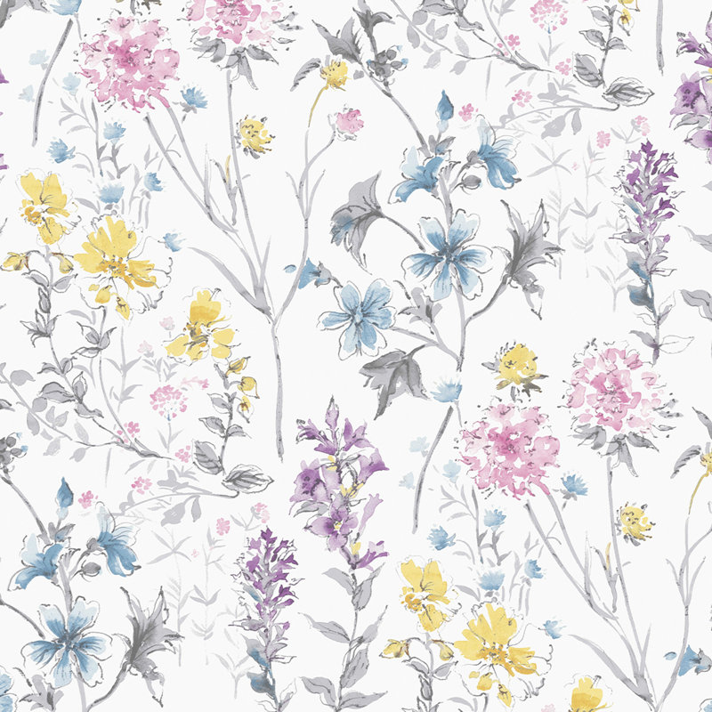 Laura Ashley Wild Meadow Wallpaper Roll, Multi
