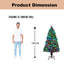 Fibre Optic LED Pre-Lit Christmas Tree with Diamonds, PVC, Green Tips-155186606