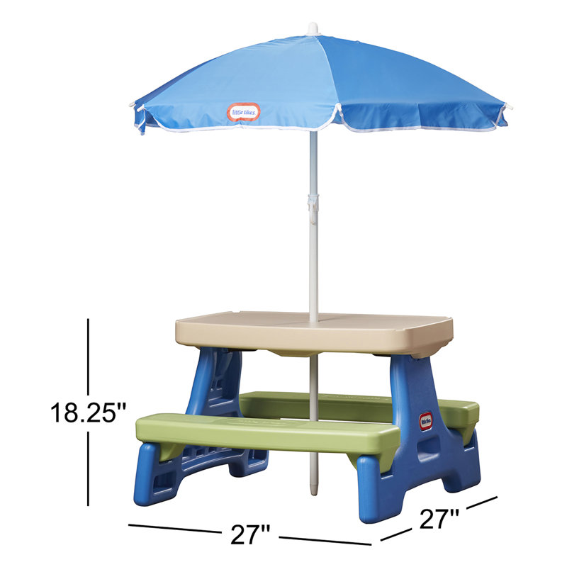 Table de jeu avec parasol Easy Store Jr.
