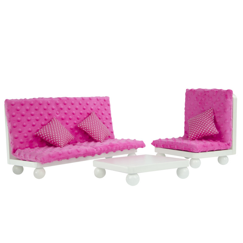 3 Piece Little Princess Doll Pink Lounge Set