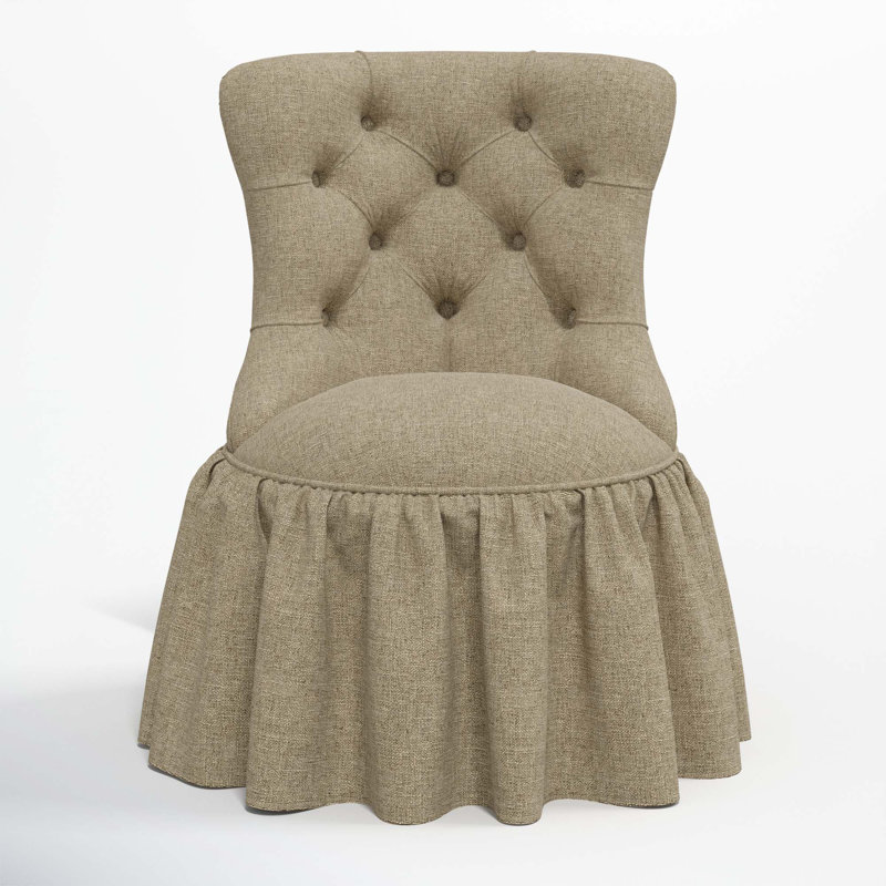 Minnie Upholstered Side Chair, Zuma Natural Textured Linen