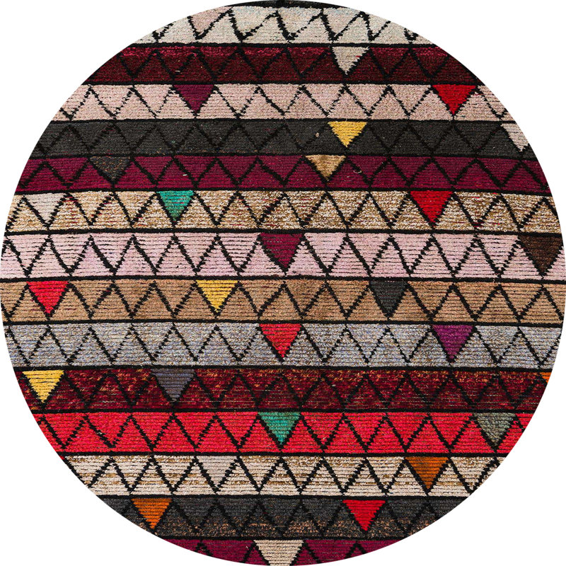 Abstract Indoor Rug, Round 3'