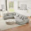 Canapé modulaire surdimensionné de 129 po en forme de U de 59 po Canapé moderne revêtu de velours côtelé avec une chaise longue pour le salon-395610995