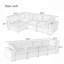 Canapé modulaire, canapé modulaire rembourré avec espace de rangement, chargement USB / sans fil et haut-parleur Bluetooth dans les bras-608334826