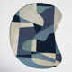 Gaye Geometric Handmade Tufted Wool Teal/Navy/Beige Area Rug