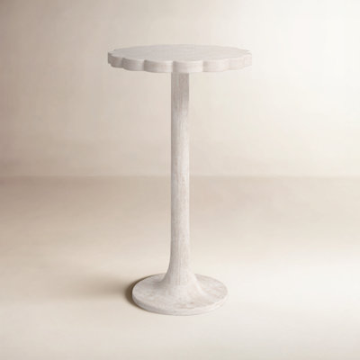 Valerian Solid Wood Pedestal End Table by Birch Lane