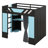 Full Size Wood Loft Bed With Built-In Workstation, Smart Storage, RGB Lighting & Blackout Curtains-56504309