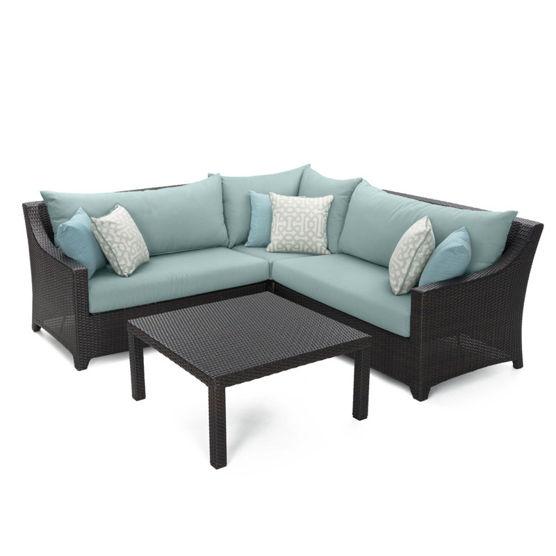 Ensemble de conversation modulaire avec coussins Sunbrella Fionnula, Toile spa Sunbrella®