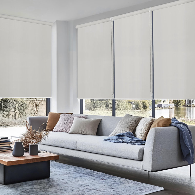 Rideaux occultants avec tissu imperméable et thermique - Installation facile, L 47 po x L 72 po, Gris clair