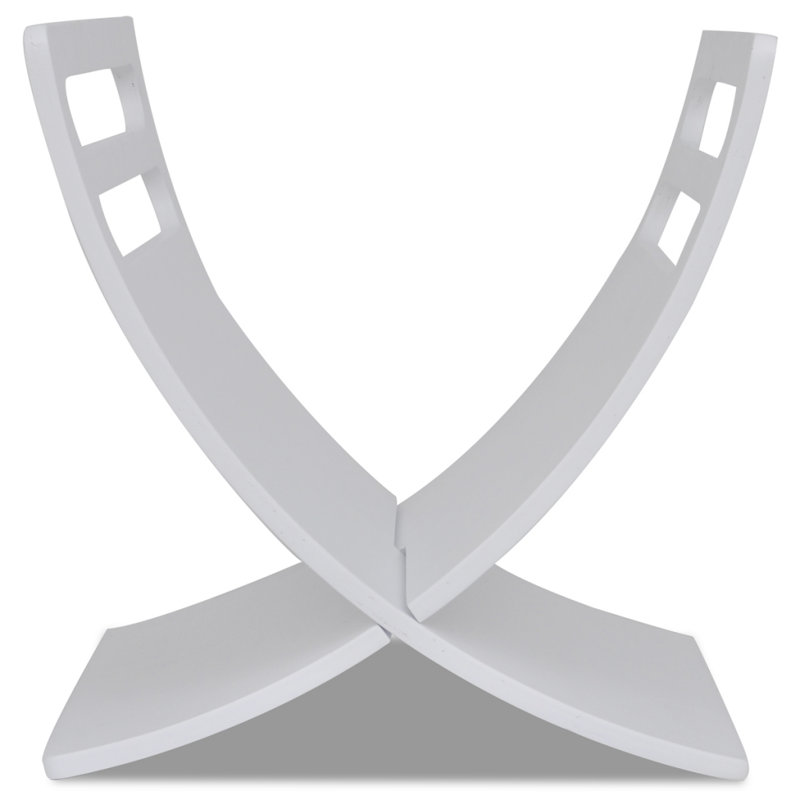 Wood Free Standing Magazine Rack, White
