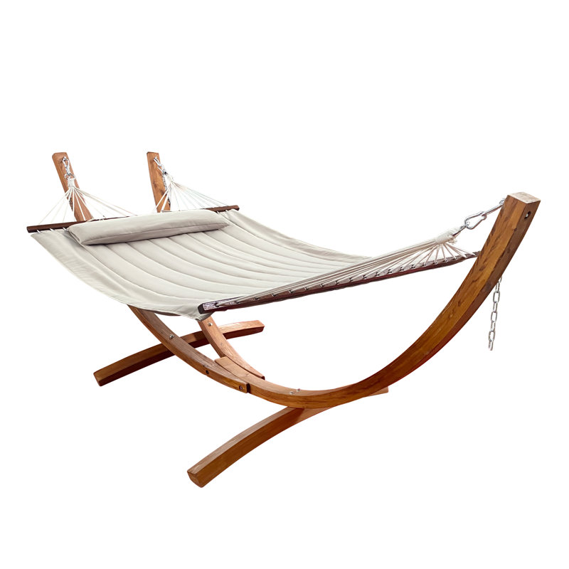 Double Classic Hammock with Stand, Beige