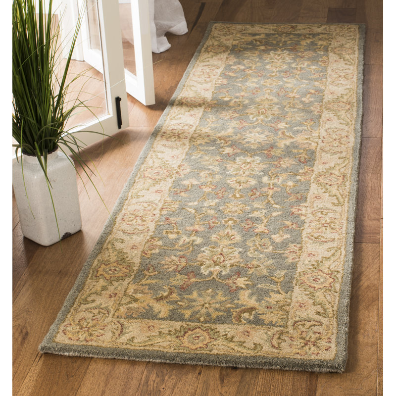 Tapis oriental en laine touffeté à la main Dunbar, Tapis de couloir 2 pi 3 po x 10 pi