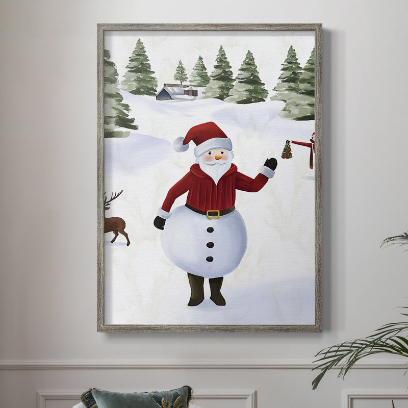 Christmas Holiday Art CCXXV Framed Print - Solid Wood, 11" H x 9" W