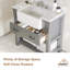 Meuble-lavabo double 36 po gris avec miroir