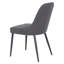 Burt Dark Grey Fabric Side Chair With Black Steel Legs Set/2