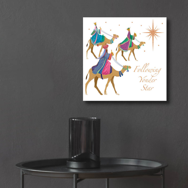  Art mural en verre acrylique «Kings suivant l'étoile» par Elle Media Group, 12 po x 12 po