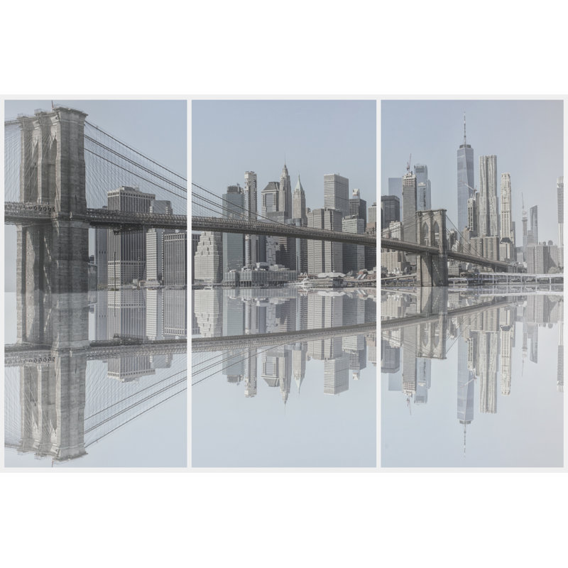 Ednah Brooklyn Heights par - reproduction d'art sur toile tendue, H 32 po x l 48 po