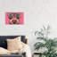 Marmalade The Pig With Flowers On Pink - Wrapped Canvas Painting-569549150