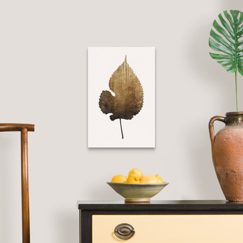 «Golden Leaf», art mural sur toile, Toile tendue, H 18 po x l 12 po