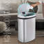 Poubelle à capteur de mouvement ovale en acier inoxydable 13 gallons Innovaze-70698881