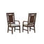Chaise avec accoudoirs Ealy en chêne foncé