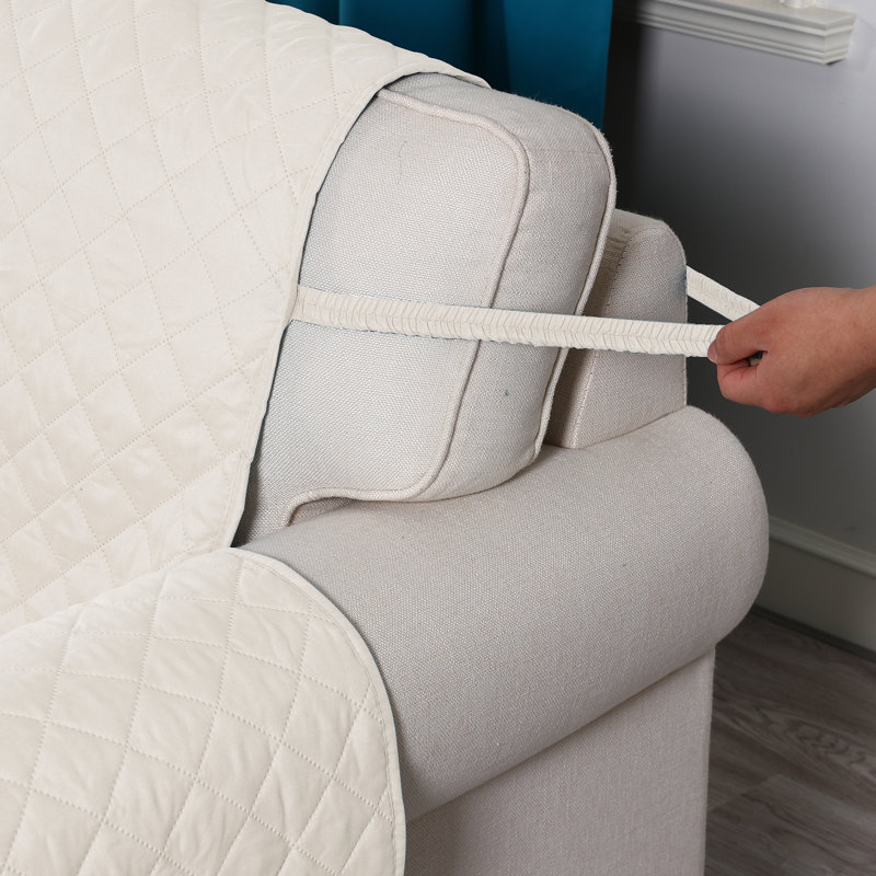 Housse pour canapé modulaire réversible, H 0,2 po x l 82 po x P 22 po, Microfibre beige