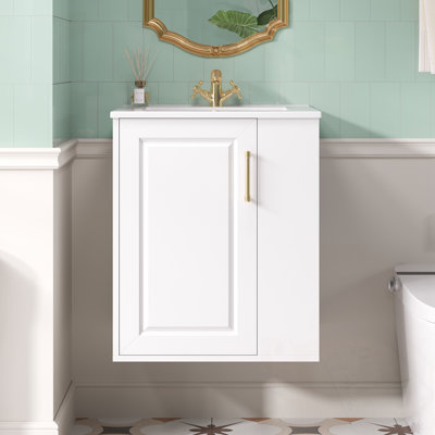Bathroom Cabinet with sink and Side shelf
