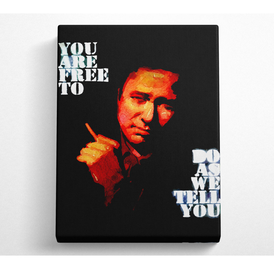 Motivationszitat Bill Hicks Du bist frei - Kunstdrucke auf Leinwand