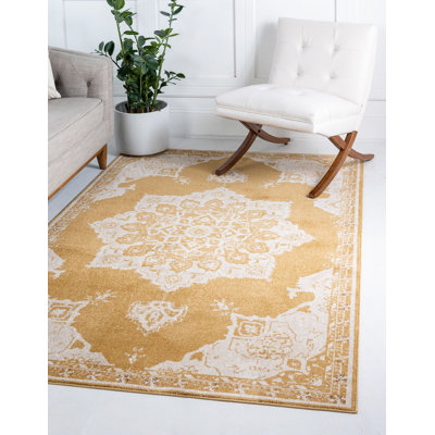 Tapis traditionnel Ulla couleur soleil