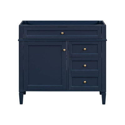 36'' Bathroom Vanity Without Top Sink, Modern Bathroom Storage Cabinet With 2 Drawers And A Tip-Out Drawer, Solid Wood Frame,Not Include Basin Sink