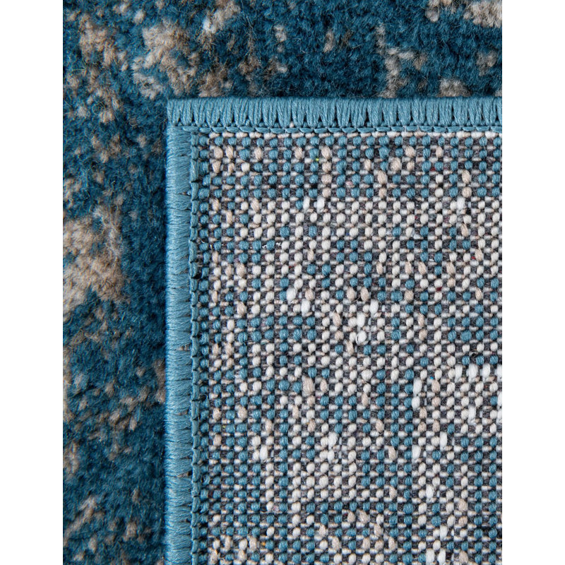 Tapis oriental bleu Brandt, Rectangle 9 pi x 12 pi