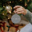 Ornements en forme de boule de Noël en verre 4 carats brun et doré à 4 finitions 3,25 po (80 mm)