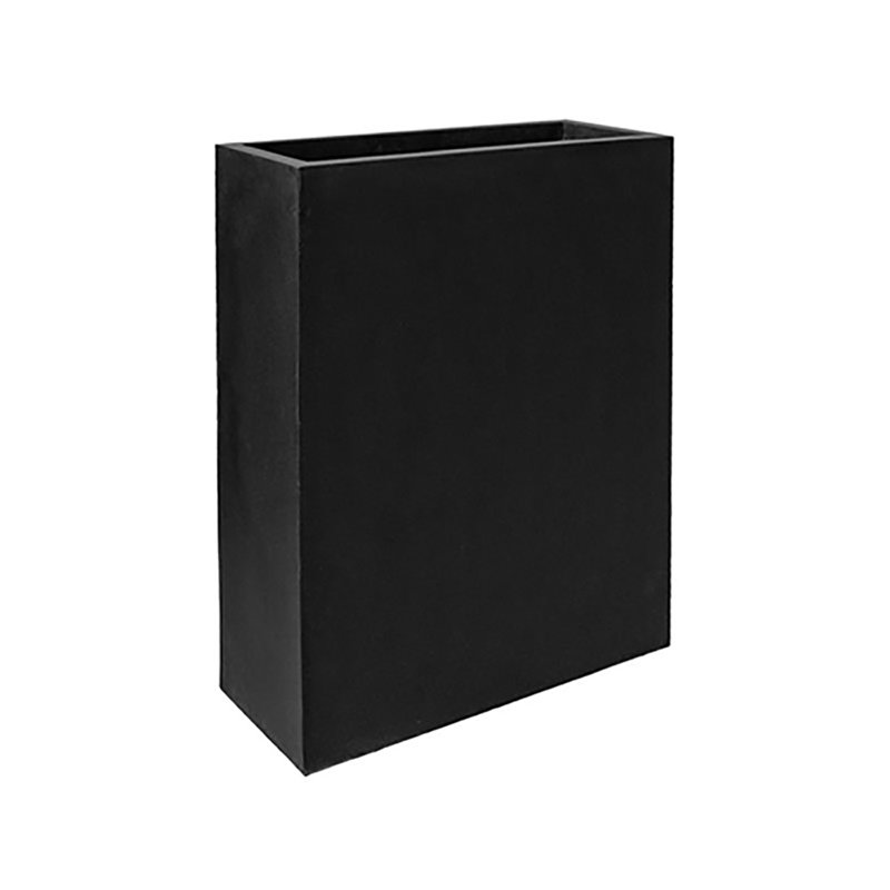 Bac à fleurs en fibre de verre Connoisseur, Noir, H 32 po x l 10 po x P 24 po