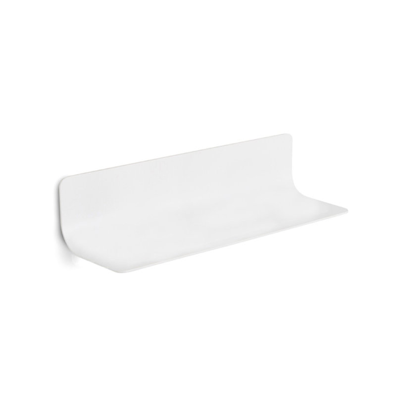Curva Metal Accent Shelf, White, 4.3" H x 25.2" W x 5.9" D