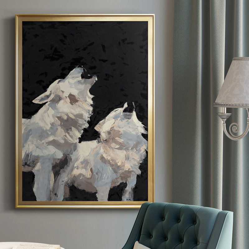 Midnight Wolves - impression d'un seul cadre photo, Or, H 42,5 po x l 30,5 po x P 1,25 po