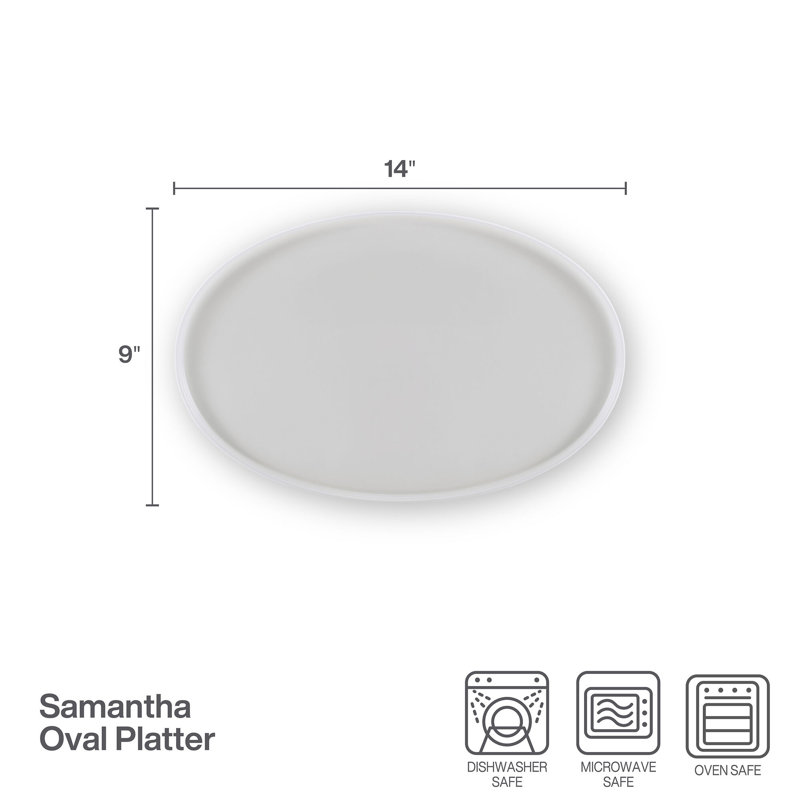 Samantha 14 in. Oval Serving Platter
