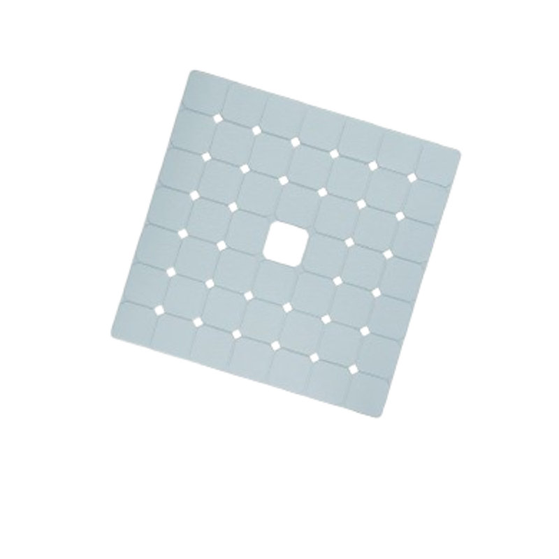 21"x21" Non-slip Silicone Shower Mat Gray