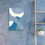  «Retro Abstract 6 Blue Green» par Danhui Nai, art mural en verre acrylique, 24 po x 36 po-1209791045