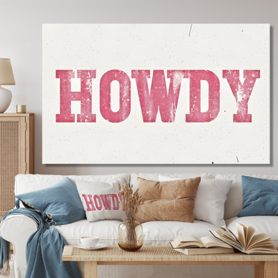 Howdy - Cowgirls Wall Art Living Room