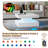 Charvez Solid Coffee Table with 16 Colors LED Lights, 78 X 78cm-921683017-921683016