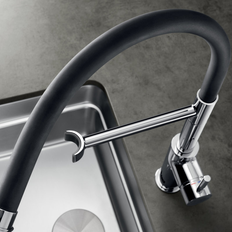 Catris Flexo Semi-Pro Pull-Down Dual-Spray Kitchen Faucet, Chrome