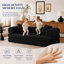 Canapé-lit modulaire convertible 77 po, canapé-lit en velours côtelé à assise profonde avec coussins amovibles pour appartement, salon et chambre d'amis-128973809