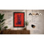 Confrontal Fox Modern - Framed Print-934223514-934223518