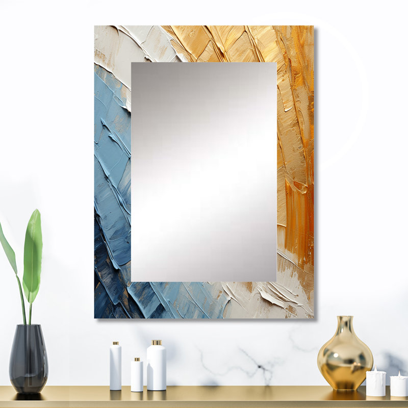 Minimalisme chassant les arcs-en-ciel - arc-en-ciel, décor de miroir mural unique, grand miroir traditionnel, impression d'art en métal
