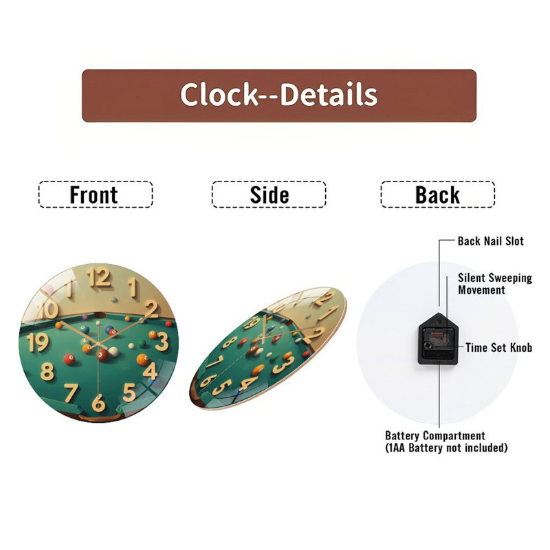 Horloge de table Billiard