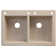 Radius 33.06'' L Drop-In Double Bowl Granite Kitchen Sink