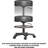 Karsson Luxton Ergonomic Rolling Stool-Double Padding-Memory Foam Adjustable Spa Stool, Desk Stool