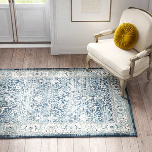 Margarit Oriental Gray/Teal Area Rug